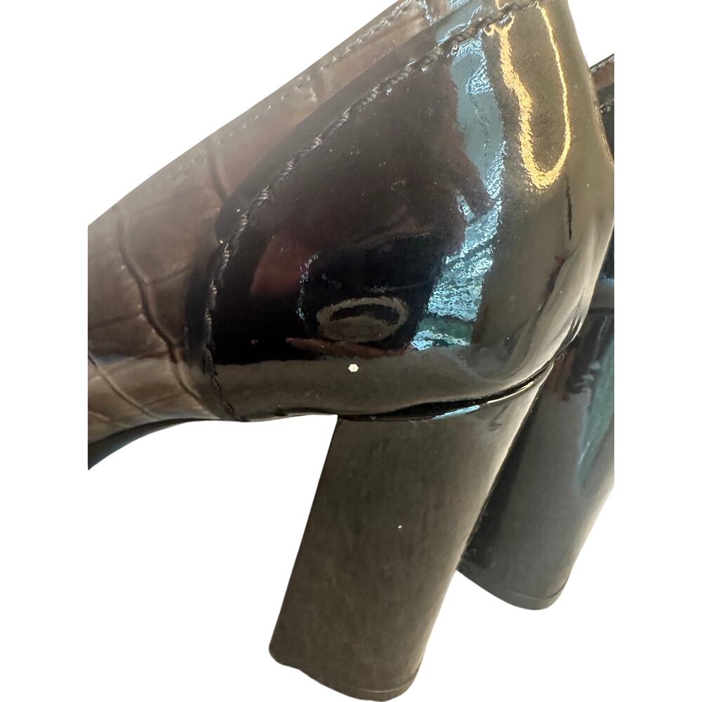 Marc by Marc Jacobs Pumps Bow Croc Leather Block Heel 39 Archival Vintage - Picture 7 of 12